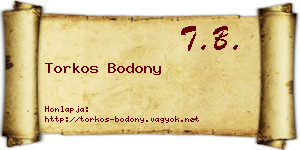 Torkos Bodony névjegykártya